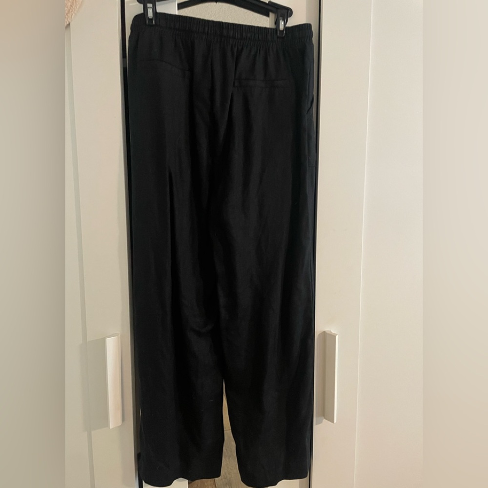 Joie Black Linen Pants Sz. L - Picture 7 of 9